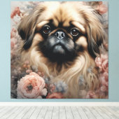 Blume Portraits von Hunden 18 Leinwanddruck (Insitu (Holzboden))