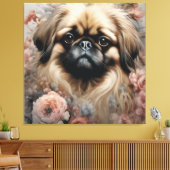 Blume Portraits von Hunden 18 Leinwanddruck (Insitu (Wohnzimmer))