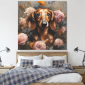 Blume Portraits von Hunden 1 Leinwanddruck (Insitu (Schlafzimmer))