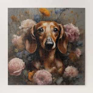 Blume Portraits von Hunden 1 Puzzle