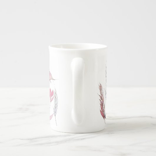 Blume Porzellantasse (Rückseite)