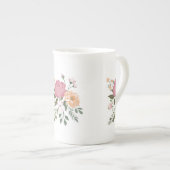 Blume Porzellantasse (Vorderseite Rechts)