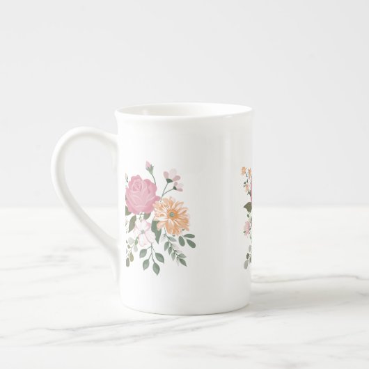 Blume Porzellantasse (Links)