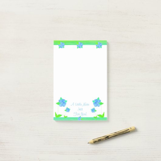 Blume Post-it Klebezettel (Auf Schreibtisch)