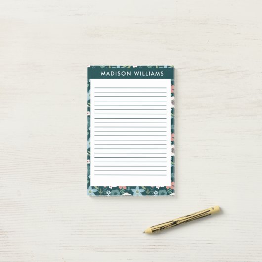 Blume Post-it Klebezettel (Auf Schreibtisch)