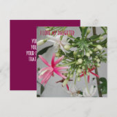 BLUME POST-KARTE FÜR DEN TOCHTERTAG (Vorne/Hinten)