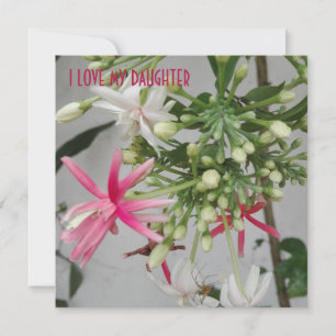 BLUME POST-KARTE FÜR DEN TOCHTERTAG