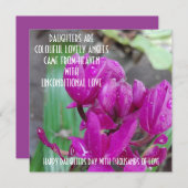 BLUME POST-KARTE FÜR DEN TOCHTERTAG (Vorne/Hinten)