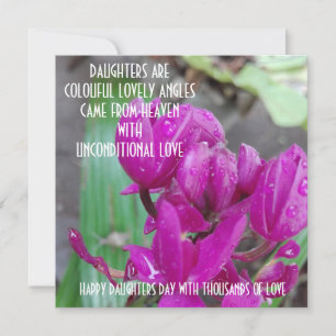 BLUME POST-KARTE FÜR DEN TOCHTERTAG