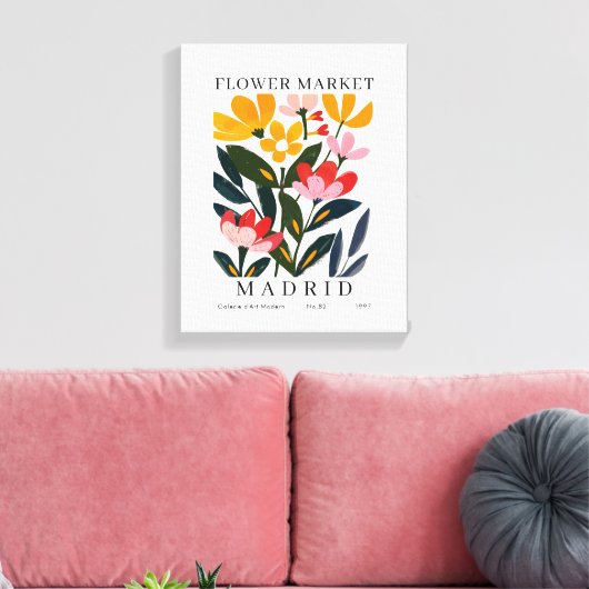 Blume Poster, Blume Market Print Leinwanddruck (Insitu (Wohnzimmer))