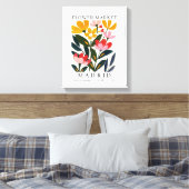 Blume Poster, Blume Market Print Leinwanddruck (Insitu (Schlafzimmer))