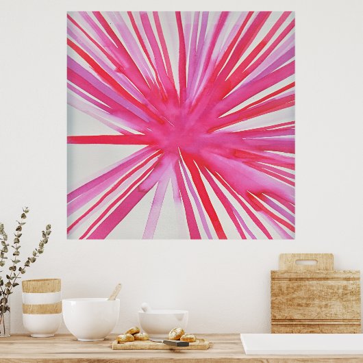 Blume Poster in Rosa (Küche)