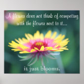 Blume Poster mit Inspiration Zitat (Vorne)