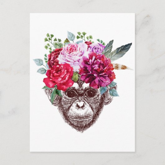 Blume Postkarte (Vorderseite)