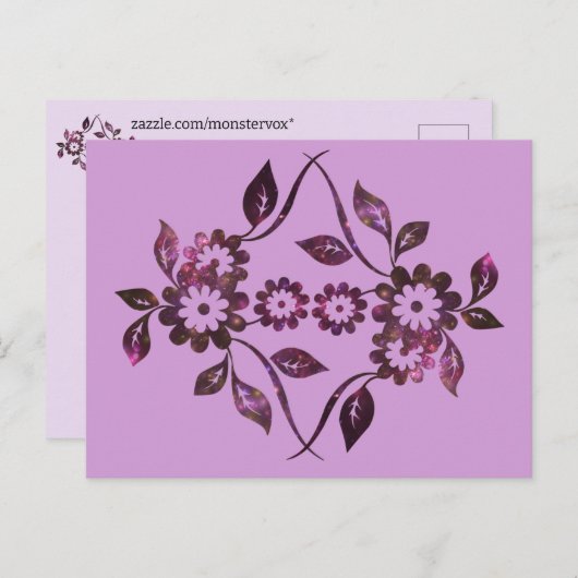 Blume Postkarte (Vorne/Hinten)