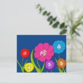 Blume Postkarte (Stehend Vorderseite)