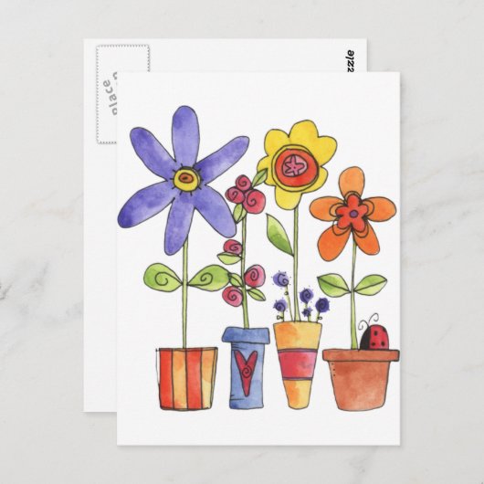 Blume Postkarte (Vorne/Hinten)