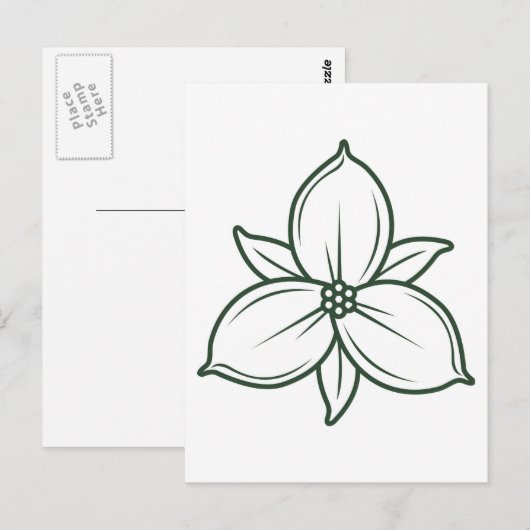 Blume Postkarte (Vorne/Hinten)