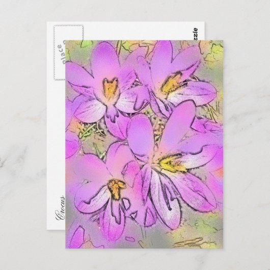 BLUME POSTKARTE (Vorne/Hinten)