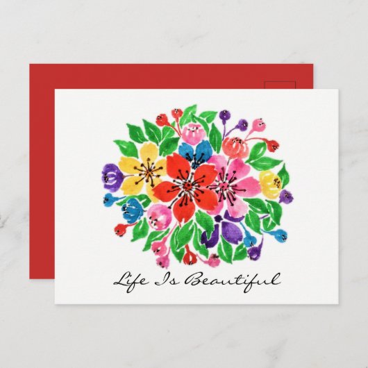 Blume Postkarte (Vorne/Hinten)