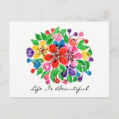 Blume Postkarte (Vorderseite)