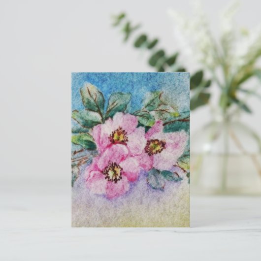 Blume Postkarte (Stehend Vorderseite)