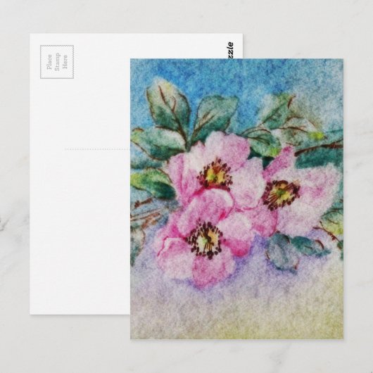 Blume Postkarte (Vorne/Hinten)