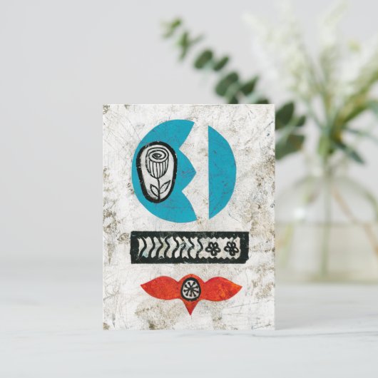 Blume Postkarte (Stehend Vorderseite)