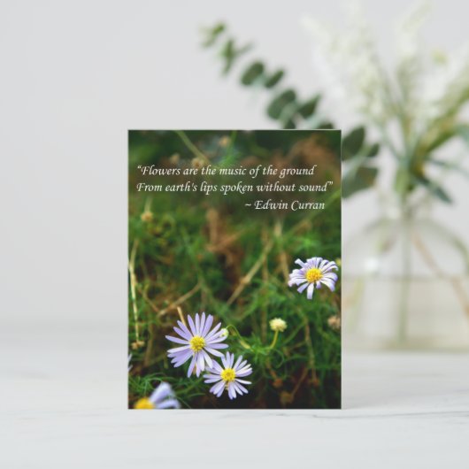 Blume Postkarte (Stehend Vorderseite)