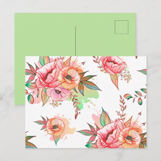 Blume Postkarte (Vorne/Hinten)