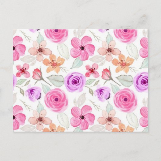 Blume Postkarte (Vorderseite)
