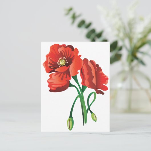 Blume Postkarte (Stehend Vorderseite)