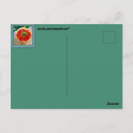 Blume Postkarte (Rückseite)