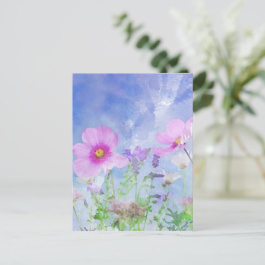 Blume Postkarte (Stehend Vorderseite)