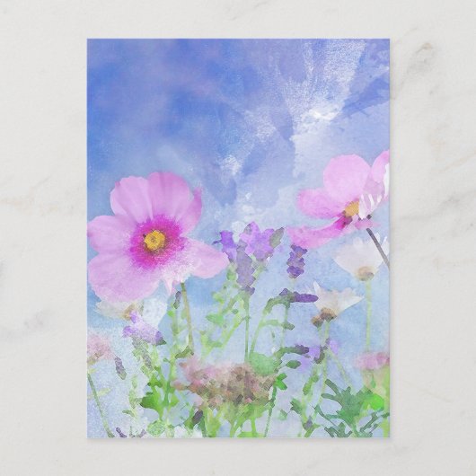 Blume Postkarte (Vorderseite)