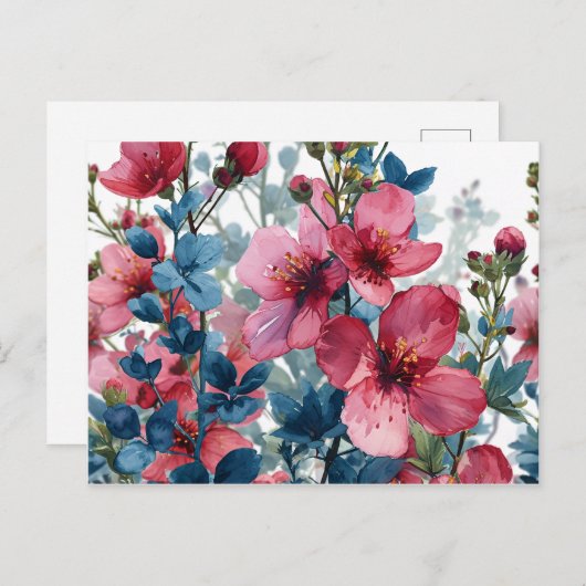 Blume Postkarte (Vorne/Hinten)