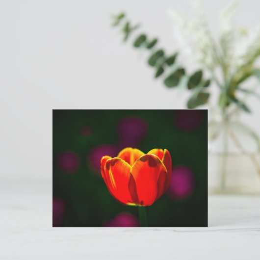Blume Postkarte (Stehend Vorderseite)