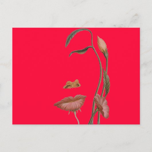 Blume Postkarte (Vorderseite)