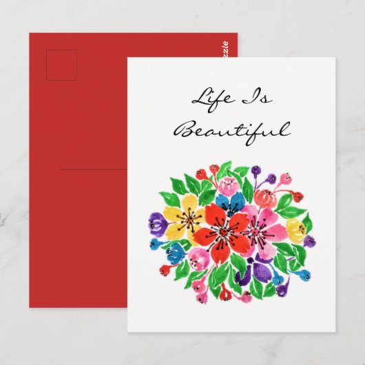 Blume Postkarte (Vorne/Hinten)