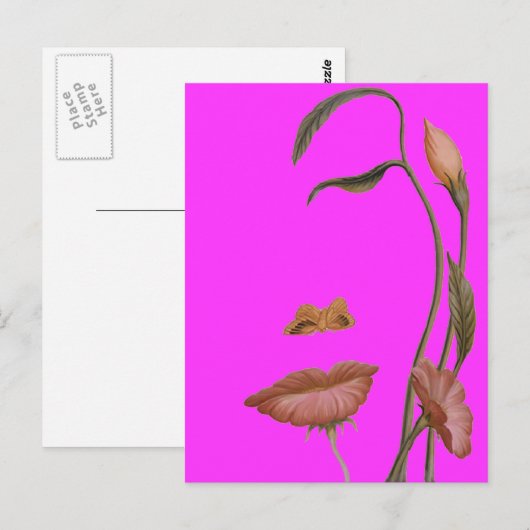 Blume Postkarte (Vorne/Hinten)