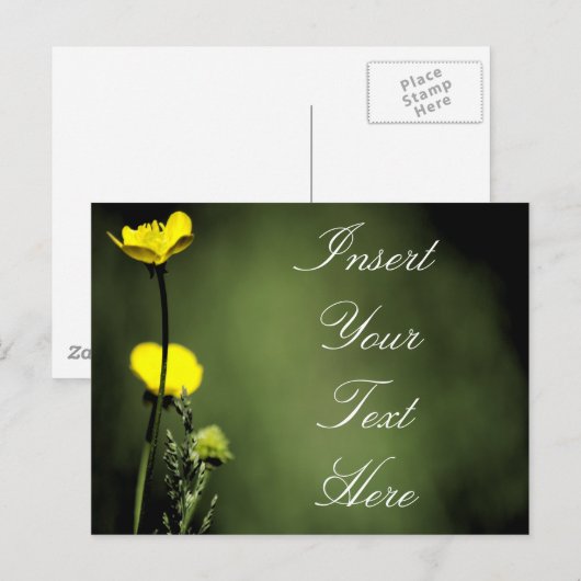 Blume Postkarte (Vorne/Hinten)