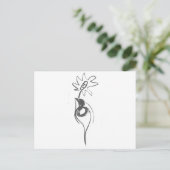 Blume Postkarte (Stehend Vorderseite)