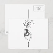 Blume Postkarte (Vorne/Hinten)