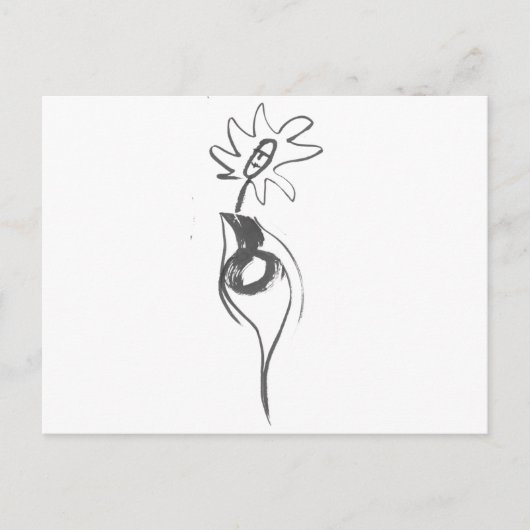 Blume Postkarte (Vorderseite)