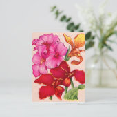 Blume Postkarte (Stehend Vorderseite)