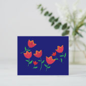 Blume Postkarte (Stehend Vorderseite)