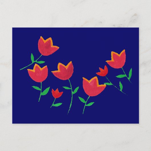 Blume Postkarte (Vorderseite)