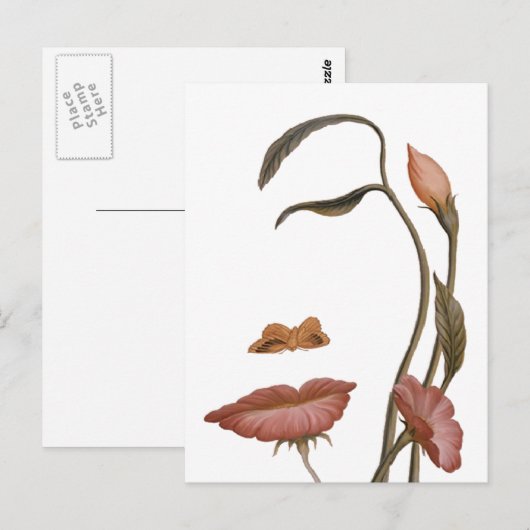 Blume Postkarte (Vorne/Hinten)