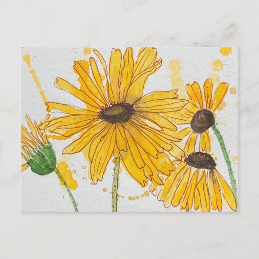 Blume Postkarte (Vorderseite)