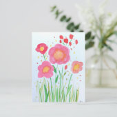 Blume Postkarte (Stehend Vorderseite)